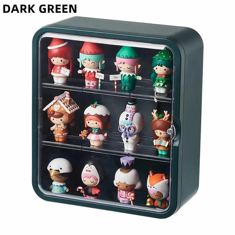 Clear Acrylic Display Case for Anime & Action Figures – Lockable Blind Box Toy Organizer