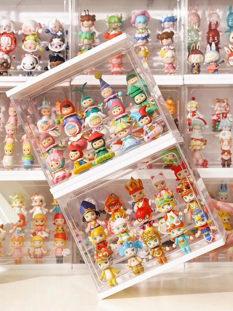 Clear Acrylic Display Case for Anime & Action Figures – Lockable Blind Box Toy Organizer