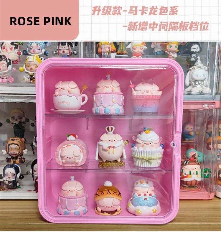 Clear Acrylic Display Case for Anime & Action Figures – Lockable Blind Box Toy Organizer