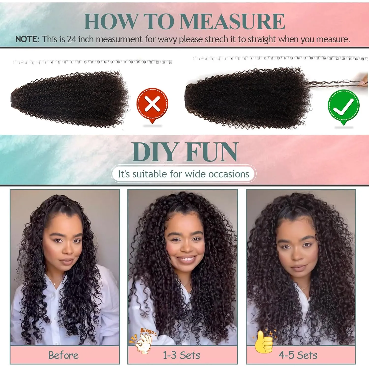 Clip In Hair Extensions - Synthetic hair Black Honey Blonde Clip in Hair Extensions Jerry Curly Extensions for Black Women Clip In Extensions Hairpieces (T1B/27# 24 Inch)(Pack of 7)