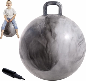 Clouds Hopper Ball for Kids,18 Inch Bouncy Ball with Handle,Inflatable Hopping Toys for Boys Girls Aged 3-8, Indoor Outdoor Jumping Toys Gift with Pump