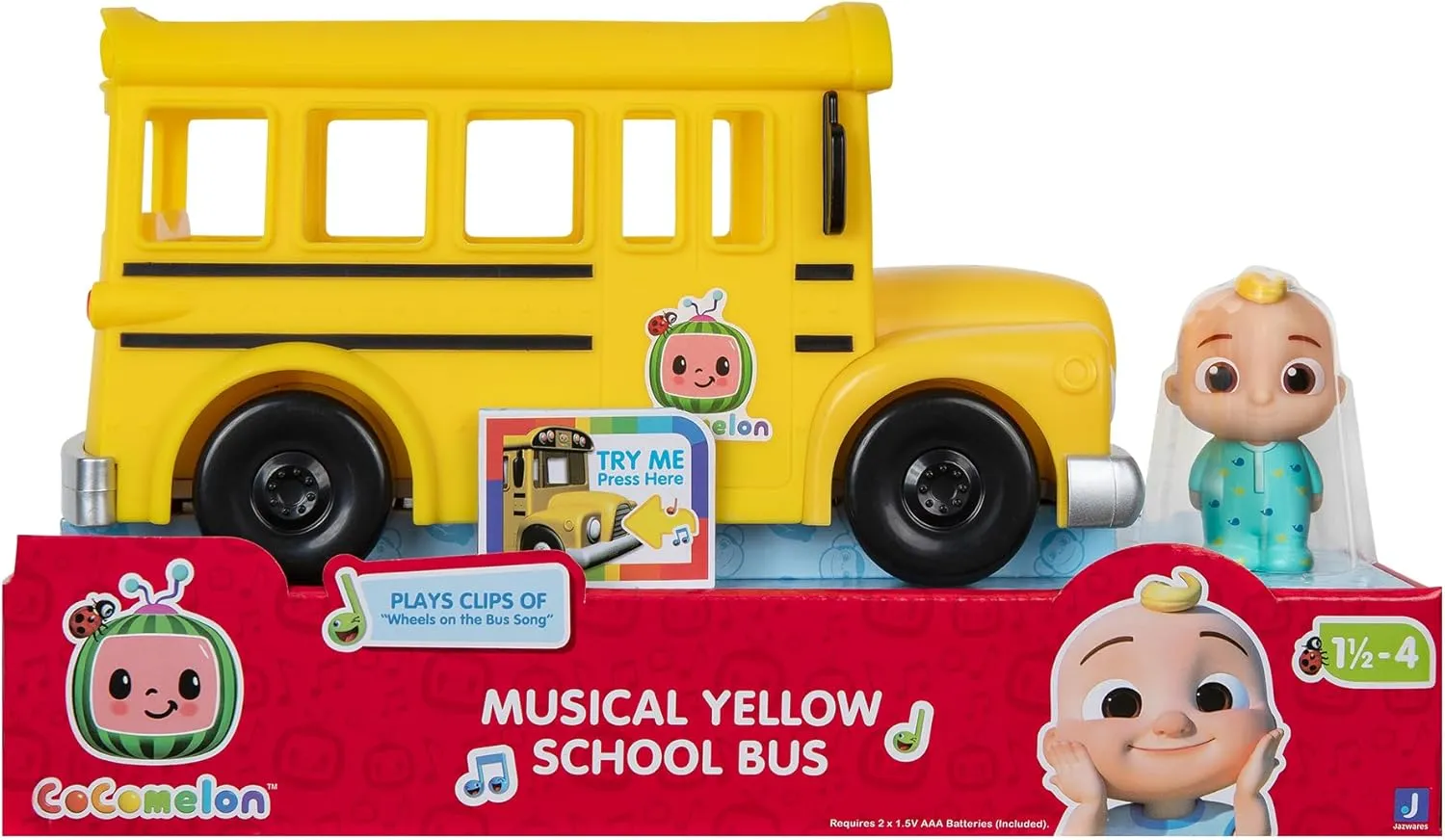 CoComelon Musical Yellow School Bus ,WT80113