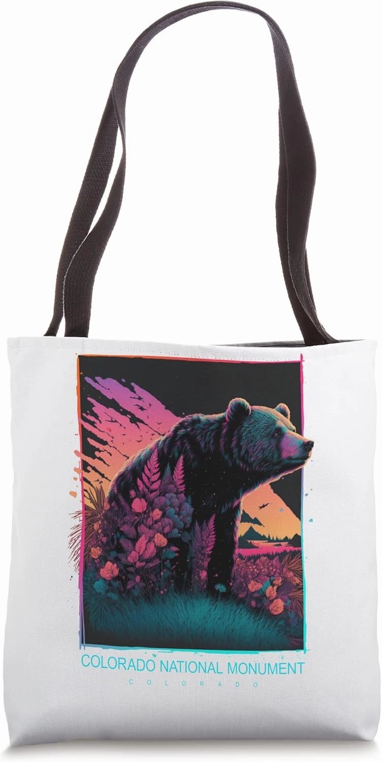 Colorado National Monument Colorado Mountain Bear Tote Bag