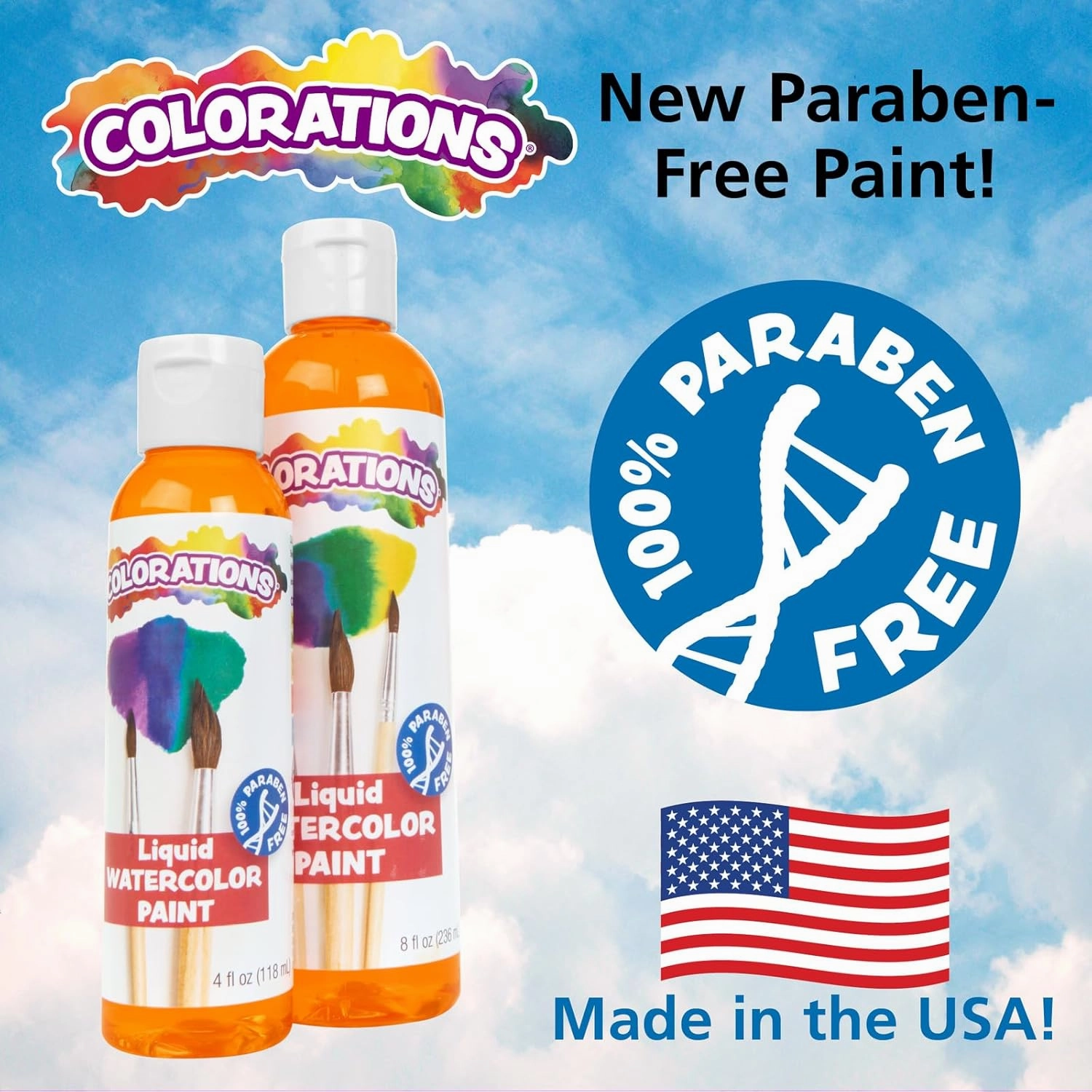 Colorations PLWS Liquid Watercolor Paint, 8 fl oz, Set of 8, Non-Toxic, Painting, Kids, Craft, Hobby, Fun, Water Color, Posters, Cool effects, Versatile, Gift