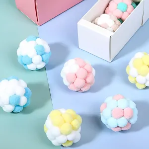 Colorful Plush Ball Set Cat Toys