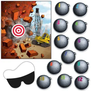 Construction-Themed Pin Wrecking Ball On The Crane.