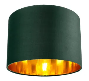 Contemporary Green Cotton 10" Table/Pendant Lamp Shade with Shiny Copper Inner