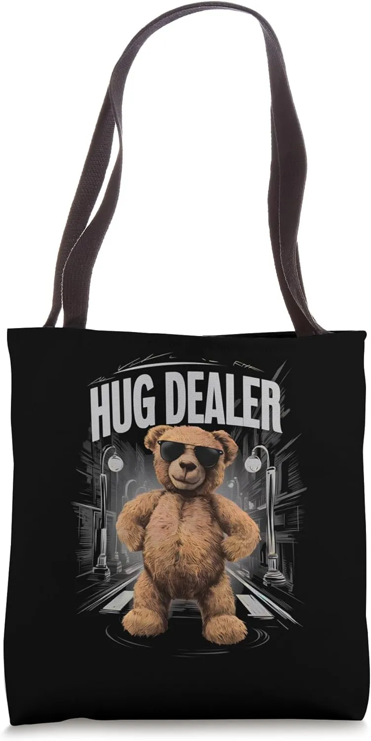 Cool Gangster Teddy Bear as Hug Dealer for Smile & Fun Tote Bag