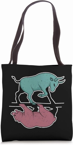 Cool Stock Market Share Day-Trading Investing I Bull & Bear Tote Bag