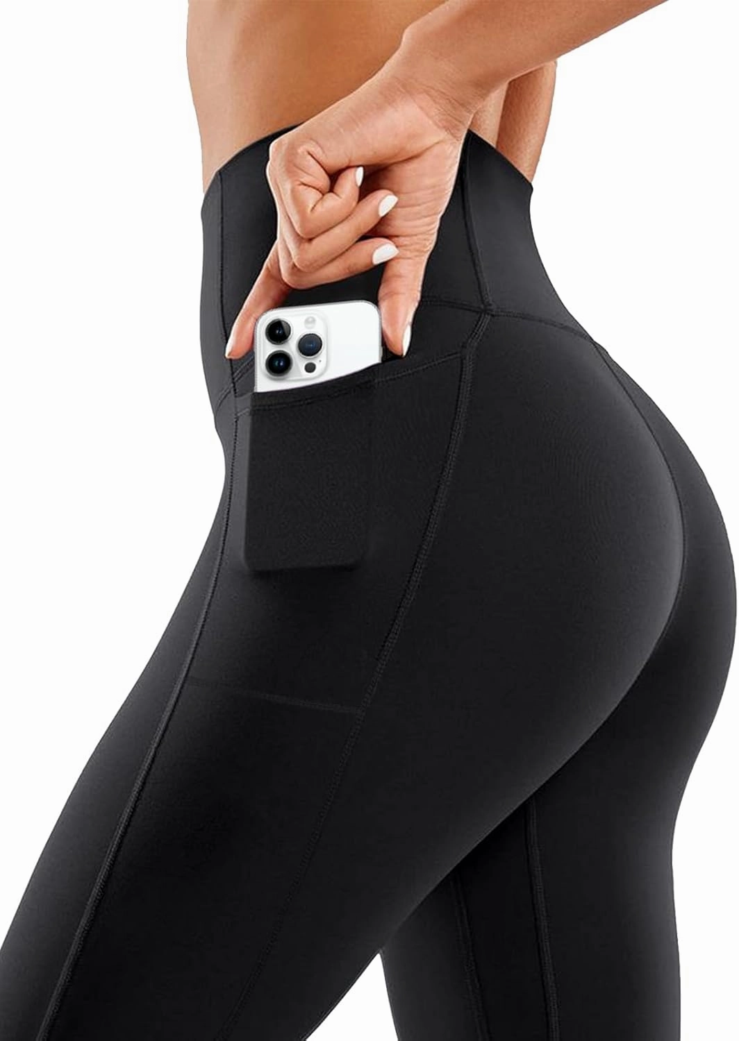 COOLOVER 4 Pack Leggings with Pockets for Women, Soft High Waisted Tummy Control Workout Yoga Pants
