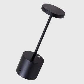 Cordless Table Lamp Rechargeable Outdoor Portable Battery Operated LED Light, IP54, 3 Color Dimmable, for Home Restaurant Outside Dining Bar Patio Kitchen Party Cocktail (Black)
