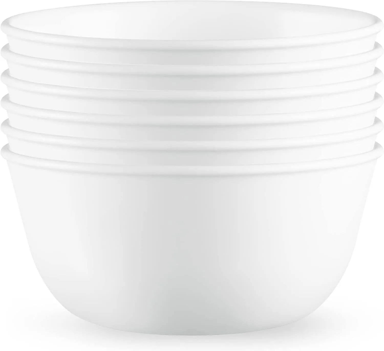 Corelle Vitrelle 18-Piece Service for 6 Dinnerware Set, Winter Frost White & Vitrelle 28-oz Soup/Cereal Bowls Set of 6, Chip & Crack Resistant Dinnerware Bowls, Winter Frost White