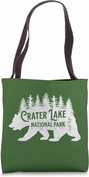 Crater Lake Oregon Nature Bear Hiking Outdoors Tote Bag