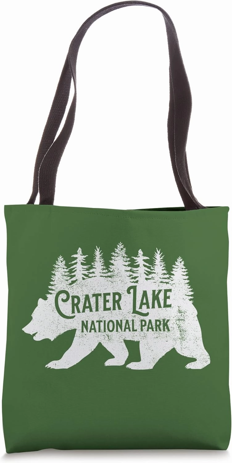 Crater Lake Oregon Nature Bear Hiking Outdoors Tote Bag