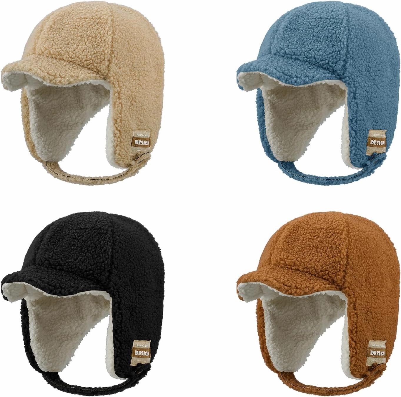 Croogo Corduroy Trapper Hat for Men Women Winter Hat Ear Flaps Ushanka Snow Eskimo Hat Winter Fleece Warm Trooper Aviator Hat