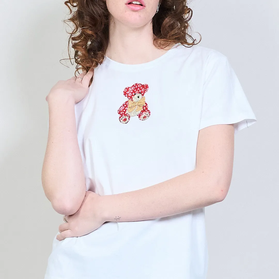 Cute teddy graphic t-shirt wholesale