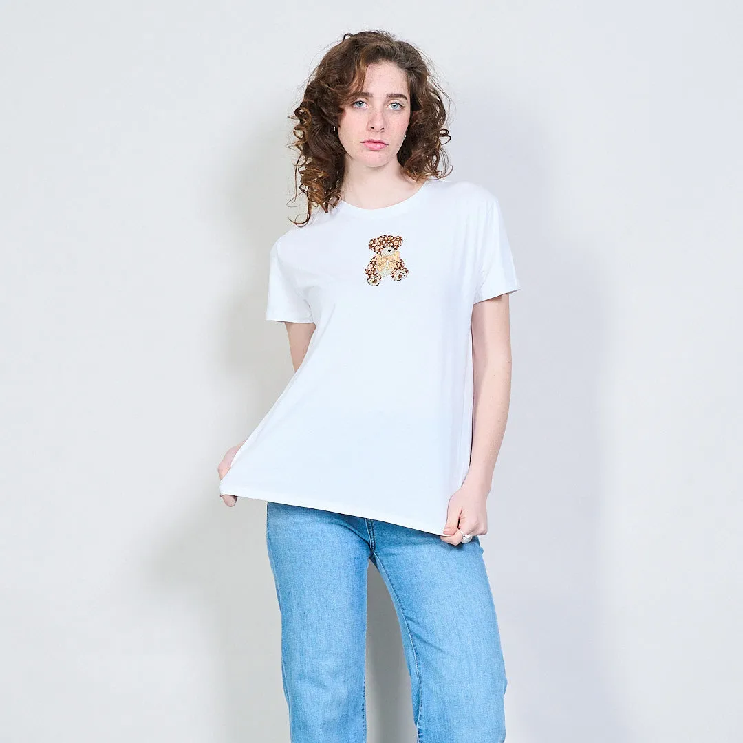 Cute teddy graphic t-shirt wholesale