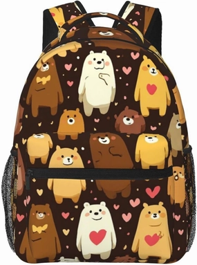 Cute Bear Stylish Backpack For Trekking Unisex Gift
