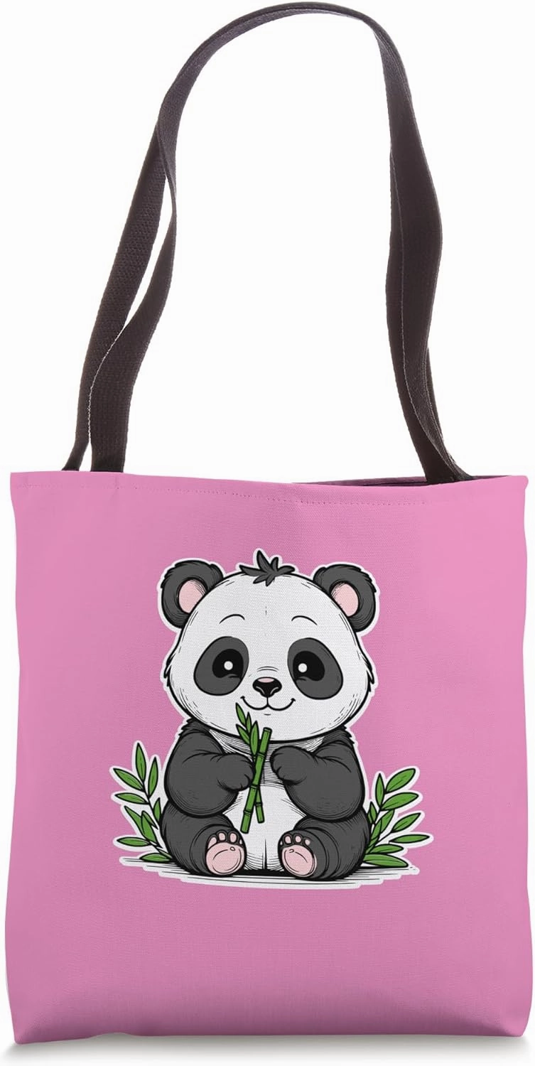 Cute Panda Bear Tote Bag