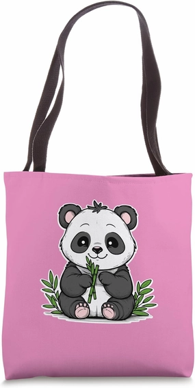 Cute Panda Bear Tote Bag