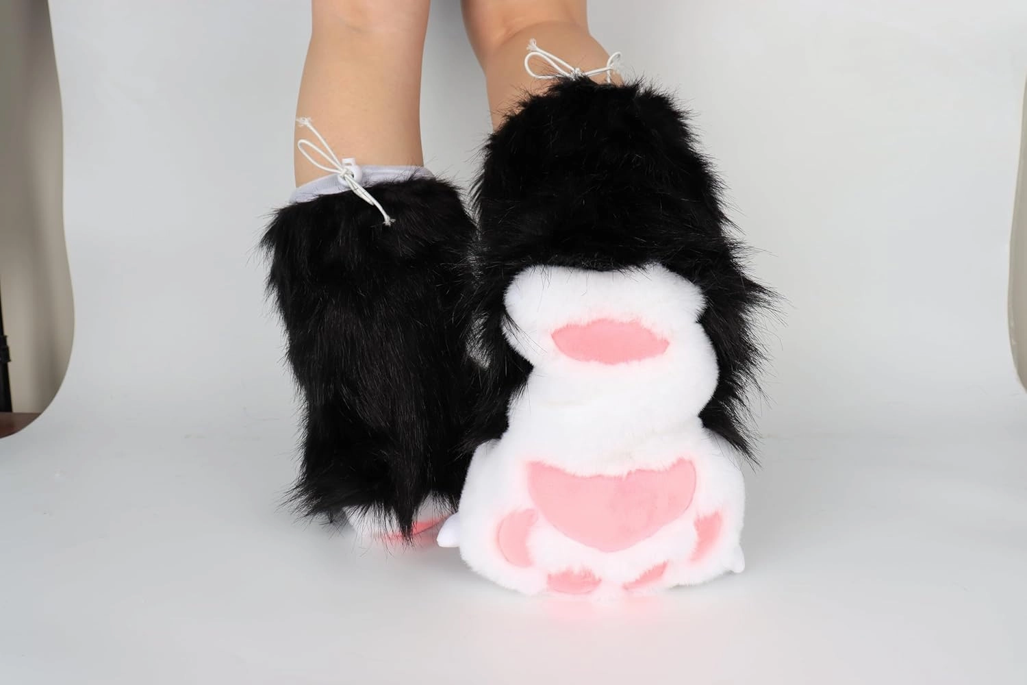 Cute Plush Animal Bear Fursuit Feet Paw Slippers Claw House Shoes Funny Costume Accessories