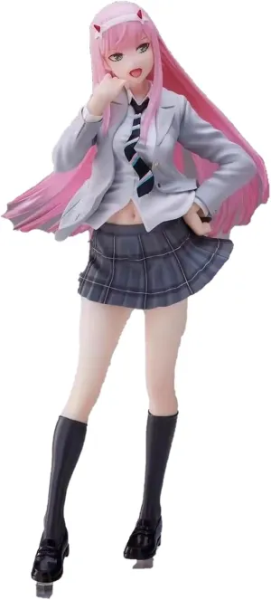 Darling in The Franxx Zero Two Figure Uniforms Standing Posture Action Anime Figurine Creative Gift Toy 7.4 Inch