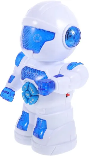 DECHOUS Early Education Robot Toys Electric Walking Robot Flashing Lights Music Storytelling Toy for Boys and Girls
