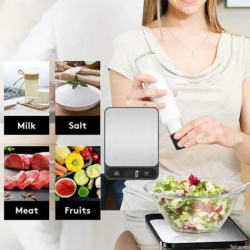 Digital Kitchen Scale 10Kg/1g Weight Scale Usb Food Coffee Scales Smart Electronic Waterproof Digital Scale For Baking and Cook