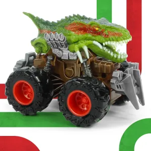 Dinosaur Car Toys for Kids 3-5 Friction 1 Pack Velociraptor Push and Go Car Monster Truck Dinosaur Toy Birthday Gift 209-G2