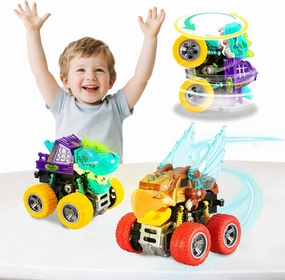 Dinosaur Monster Truck for 15 Year Old Boys, Push & Pull Friction Powered Dinosaur Monster Truck Vehicles, Birthday Gifts