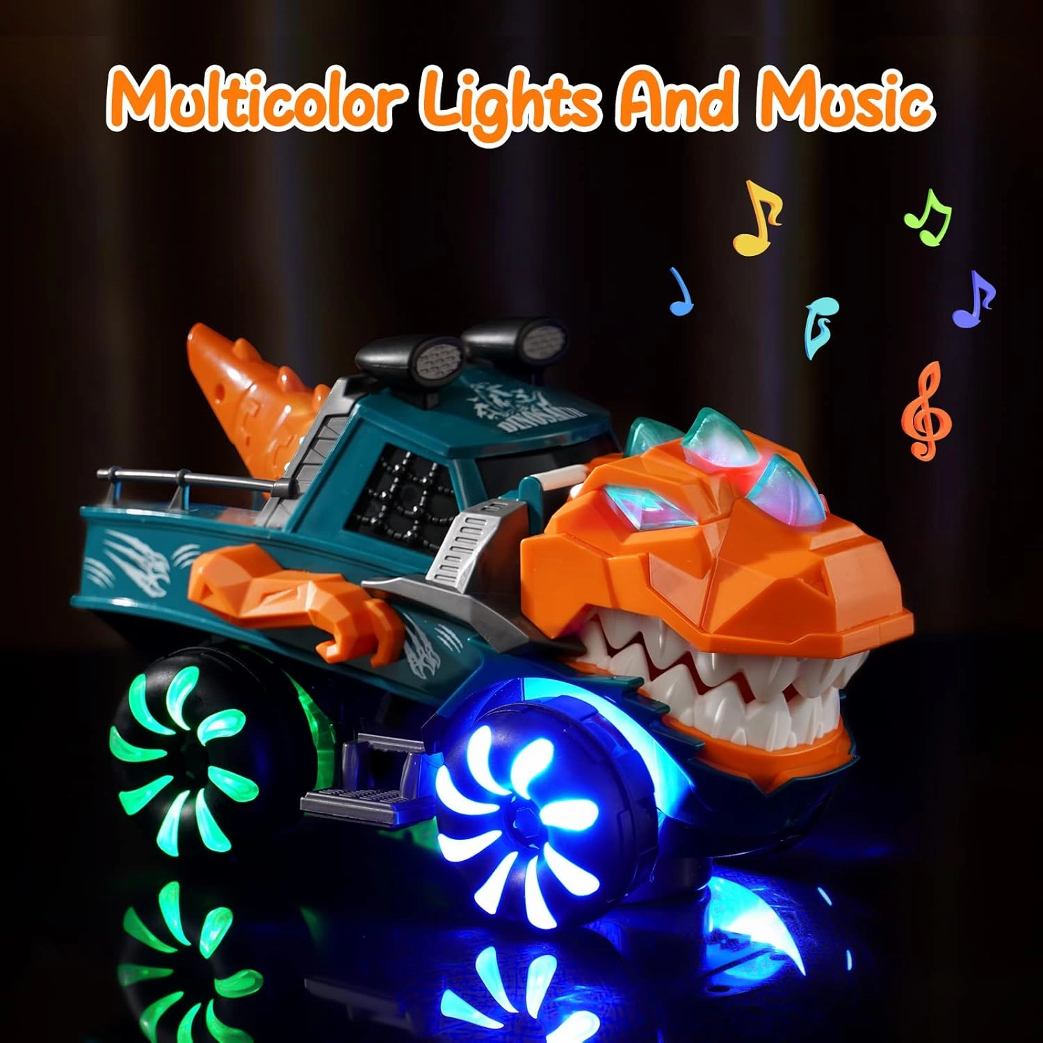 Dinosaur Monster Truck for Baby Boy Music and Light Up Toy for Toddlers 1-3,Battery Powered Dino Trucks Toy Ideas for 2 3 4 Year Old Boys Birthday Party