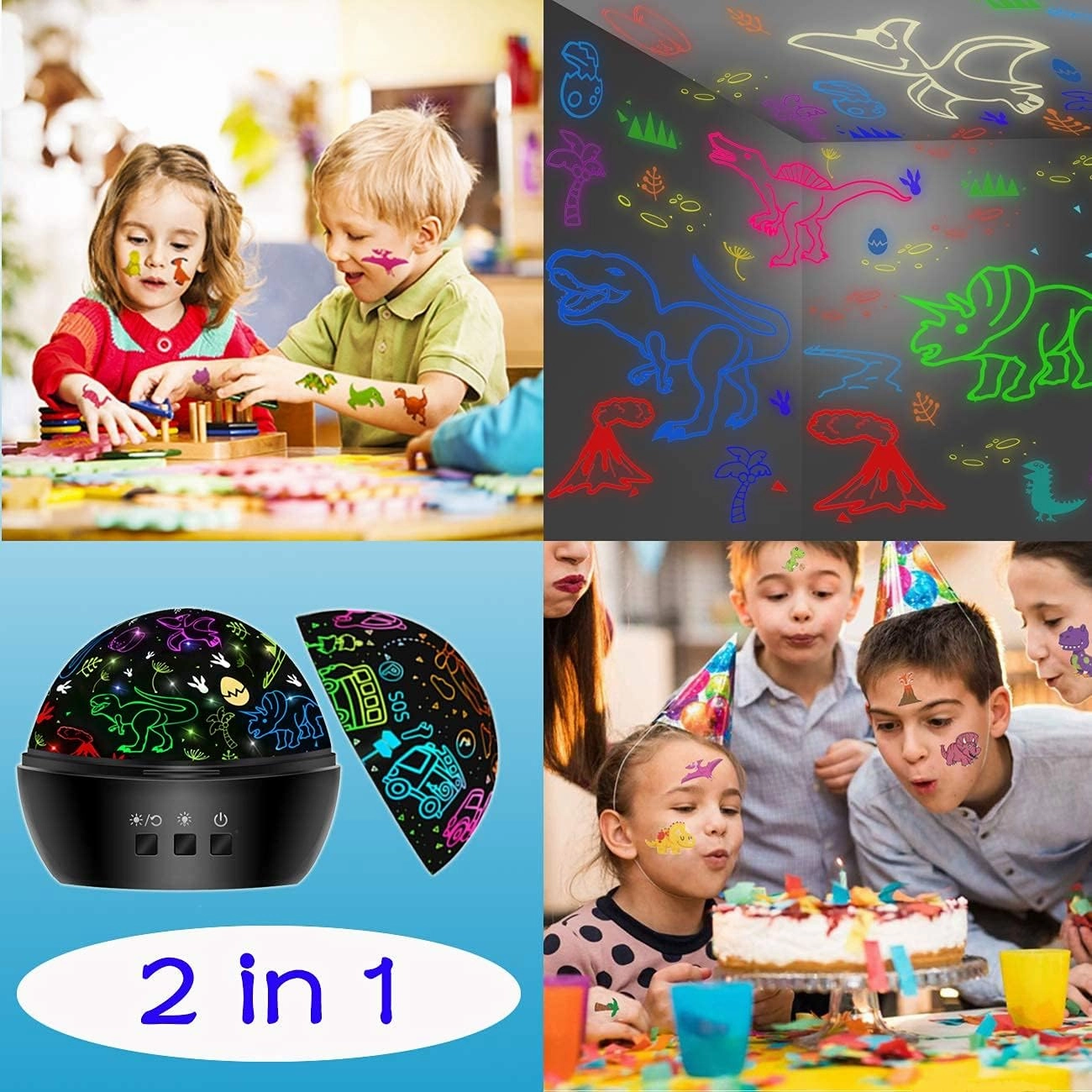 Dinosaur Toys for 3-8 Year Old Boys,Dino Projection Kids Toys for 3-8 Year Olds Boys 2 in 1 Car Toy for 2-10 Year Olds Boys,Toddler Toys,Chirstmas Stocking Stuffers Gifts for 2-10 Year Olds Kids