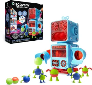 Discovery DIY Prize-Pod Robot Kit, 52-Piece Vending Machine Building Set, 12 Transforming Capsules, Educational Science Experiment, Engineering STEM Project, Robotics Toy Gift Kids Age 8 