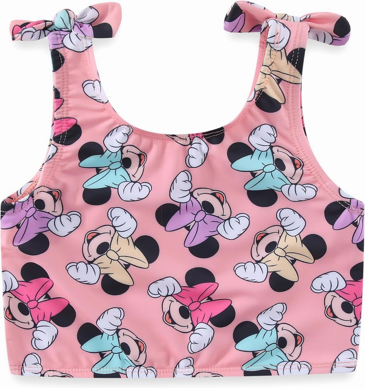 Disney Minnie Mouse Girls UPF 50  Bathing Suit Tankini Top and Bikini Bottom Swimsuit Set for Toddler and Big Kids