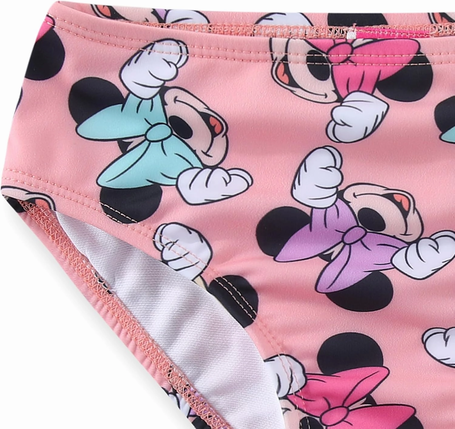 Disney Minnie Mouse Girls UPF 50  Bathing Suit Tankini Top and Bikini Bottom Swimsuit Set for Toddler and Big Kids