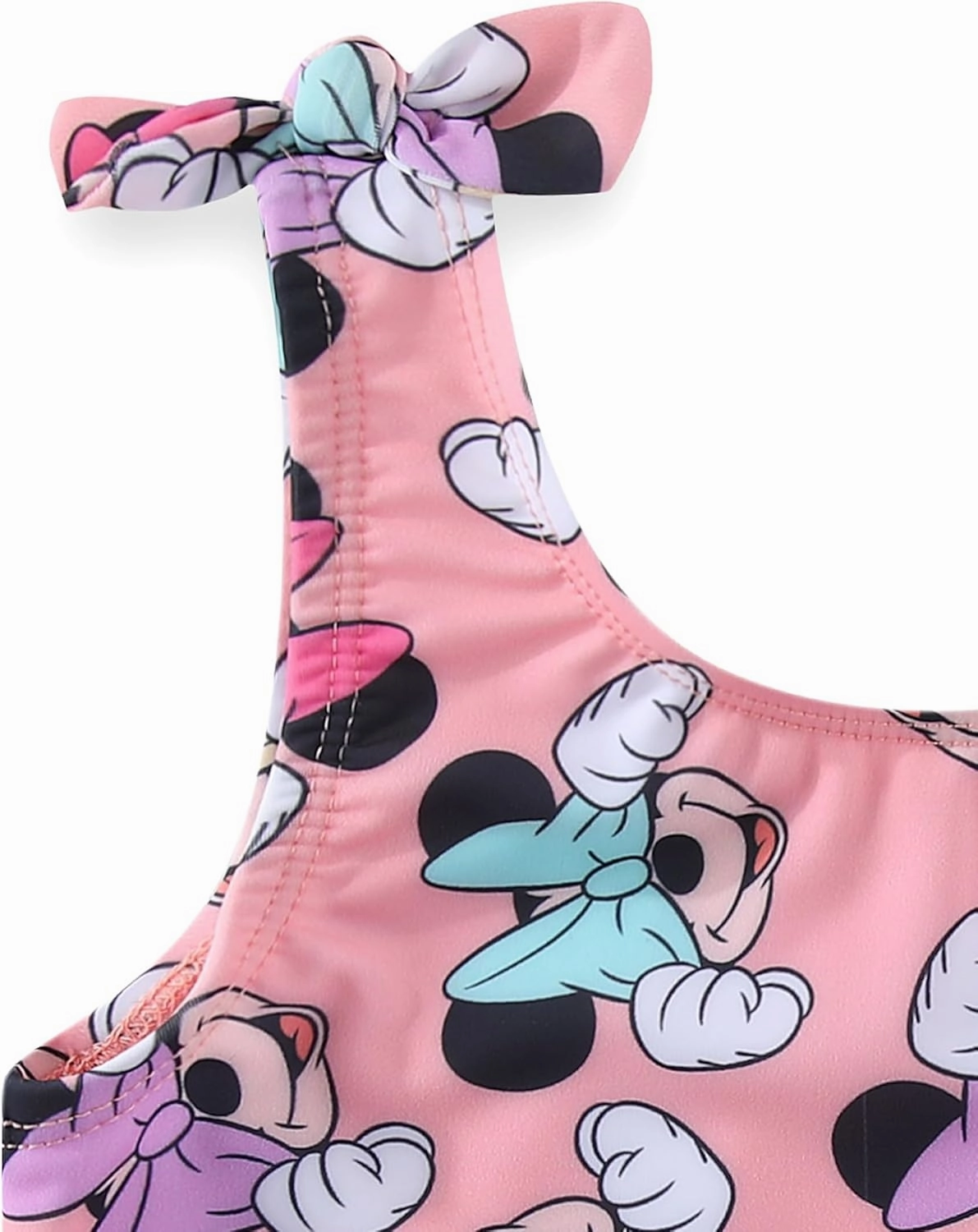 Disney Minnie Mouse Girls UPF 50  Bathing Suit Tankini Top and Bikini Bottom Swimsuit Set for Toddler and Big Kids
