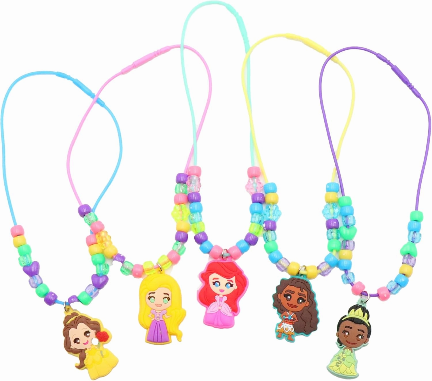 Disney Princess Necklace Activity, 160-Piece Jewelry Making Kit, Preschool Arts and Crafts, Kids Toys for Ages 3 Up