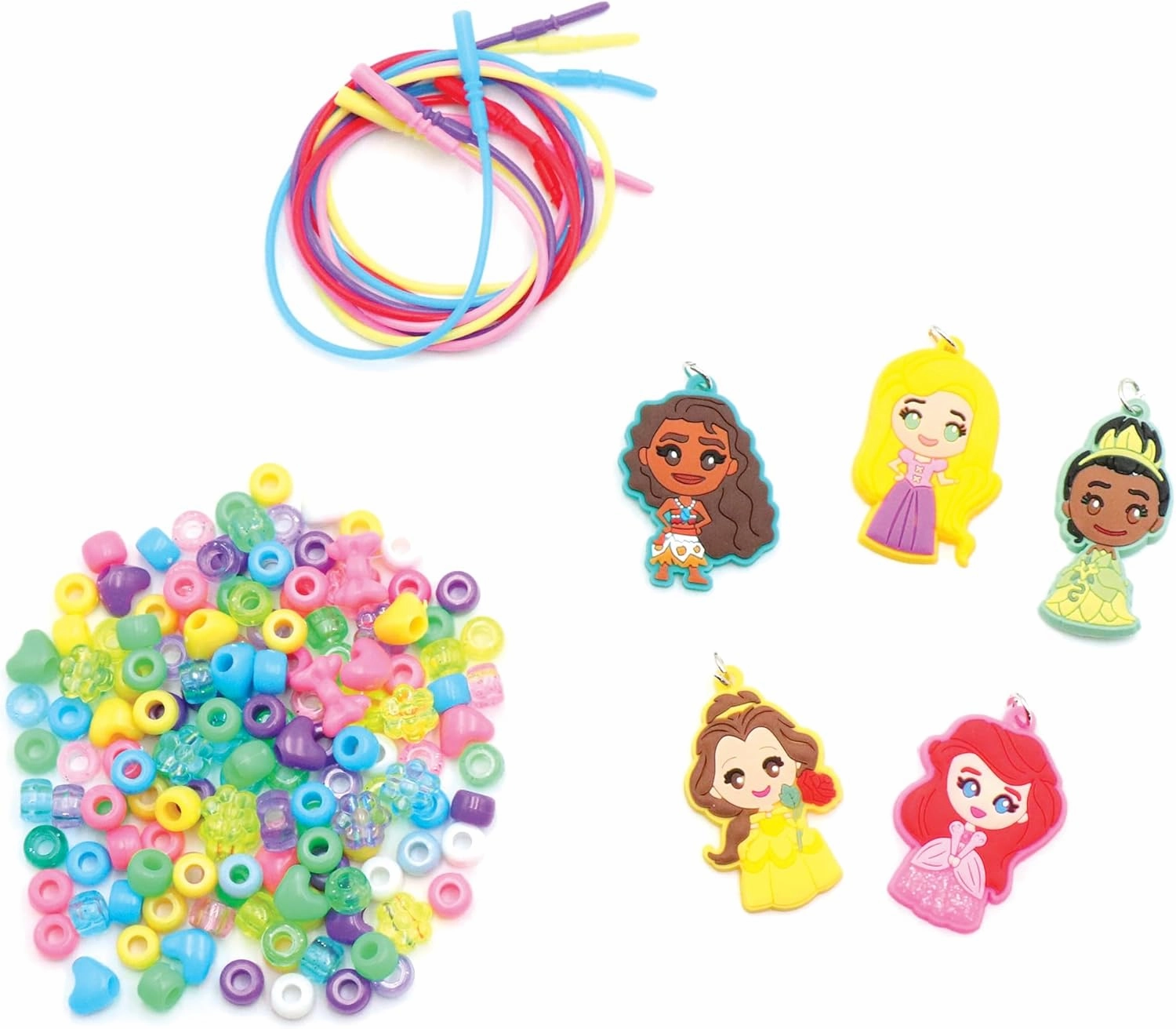 Disney Princess Necklace Activity, 160-Piece Jewelry Making Kit, Preschool Arts and Crafts, Kids Toys for Ages 3 Up