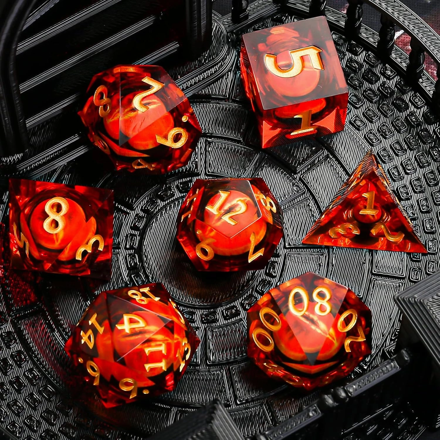 DND Eyeball Dice Set,Polyhedral D&D Dice for Dungeons and Dragons Role Playing Table Games