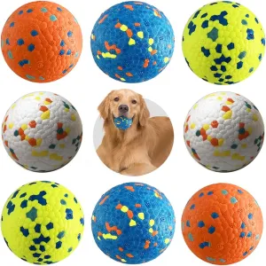 Dog Balls, Indestructible Tennis Balls for Dogs, Durable Bouncy Dog Toy Balls for Aggressive Chewers, Interactive Dog Toys for Fetch Game, Lightweight Floating Dog Toys