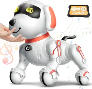 Dolanus Robot Dog for Kids 8-12, Remote Control Smart Robotic Pets That Acts Like a Real Dogs Touch Interactive Walking Talking Barking Toys for Girls Boys Toddler, Gifts for 4 5 6 7 8 12 Years Old