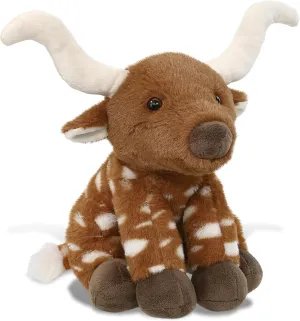 DolliBu Floppy Longhorn Super Soft Stuffed Animal, Cute Realistic Stuffed Animals for Girls, Boys, Adults Animal Gifts, Kids Zoo Farm Nursery Decor for Newborn, Cuddly Soft Baby Plush Toys - 10 Inches