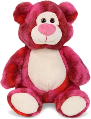 DolliBu Pink Tie-Dye Bear Super Soft Stuffed Animal, Cute Realistic Stuffed Animals for Girls, Boys, Adults Animal Gifts, Kids Nursery Decor for Newborn, Cuddly Soft Baby Plush Toys - 9 Inches
