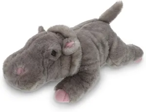 DolliBu Wild Stuffed Animals Soft Plush Collection, Best Storytime Buddy Animal Gifts for Children, Adorable Nursery Zoo Jungle Creature - Hippo 15 in.