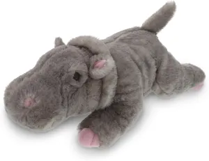 DolliBu Wild Stuffed Animals Soft Plush Collection, Best Storytime Buddy Animal Gifts for Children, Adorable Nursery Zoo Jungle Creature Peekaboo Critters - Hippo 11 in.