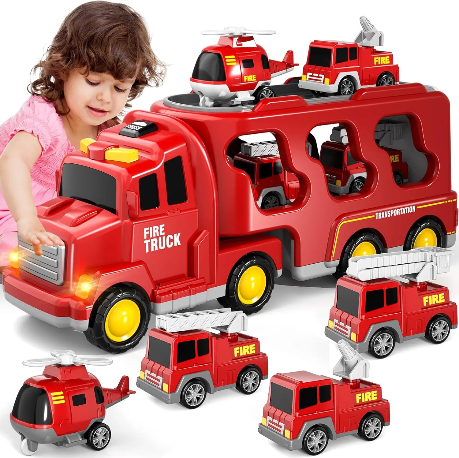 Doloowee Christmas Gingerbread Man Gingerbread ManTruck Toys for 3 4 5 6 Year Olds Toy Car Christmas Birthday Gifts for Boys & Girls 3-5 Years Old