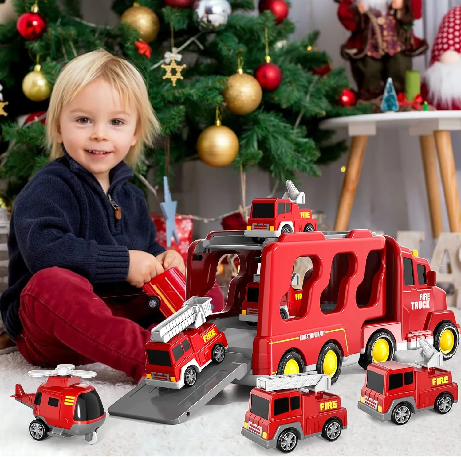 Doloowee Christmas Gingerbread Man Gingerbread ManTruck Toys for 3 4 5 6 Year Olds Toy Car Christmas Birthday Gifts for Boys & Girls 3-5 Years Old