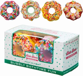 Donut Bath Bomb Gift Set (4 Piece) - Moisturizing, Fun Shaped Bath Bombs | Gift for Birthdays, Valentine's, Easter, Christmas, Mother's Day and More