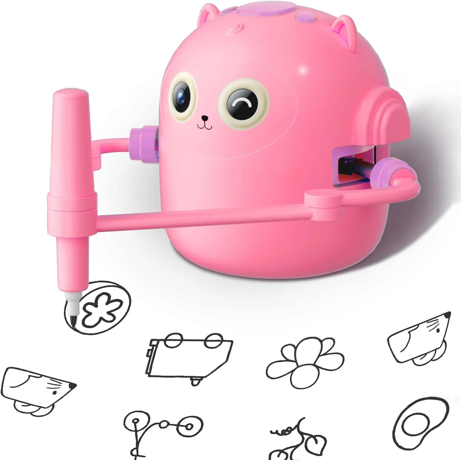 Drawing Robot for Kids, Interactive Educational Drawing Machine, Montessori Painting Learning Toys for Age 3-8 Boys Girls