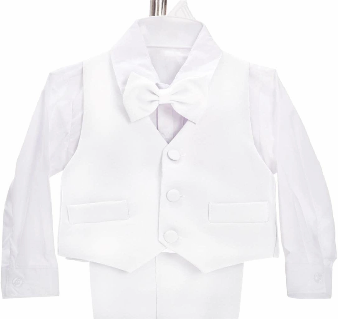 Dressy Daisy Baby Toddler Boy 5 Pcs Set Formal Tuxedo Suits No Tail Wedding Christening Baptism Outfits